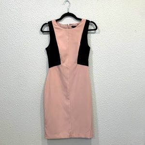 White House Black Market Pink and Black Dress Size 2